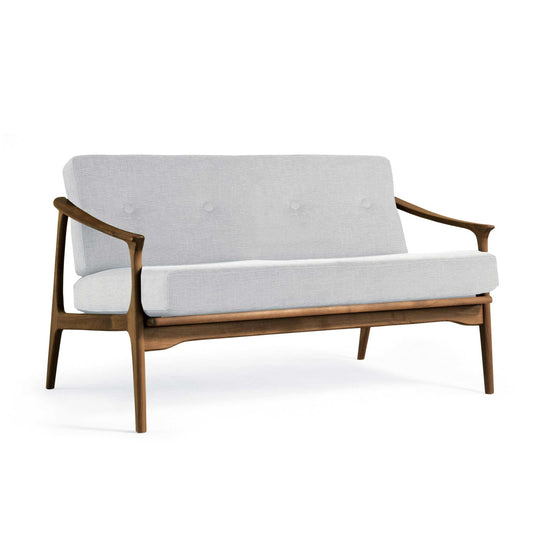 Quiete Two-Seater Sofa – Handcrafted Solid Walnut Natural Finish Dale Italia Design