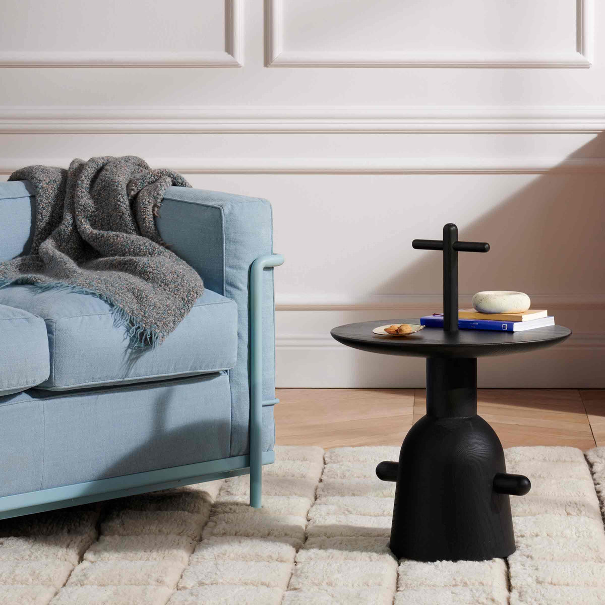 Luxury REACTION POETIQUE Wood Side Table Modern Italian Style for Villa