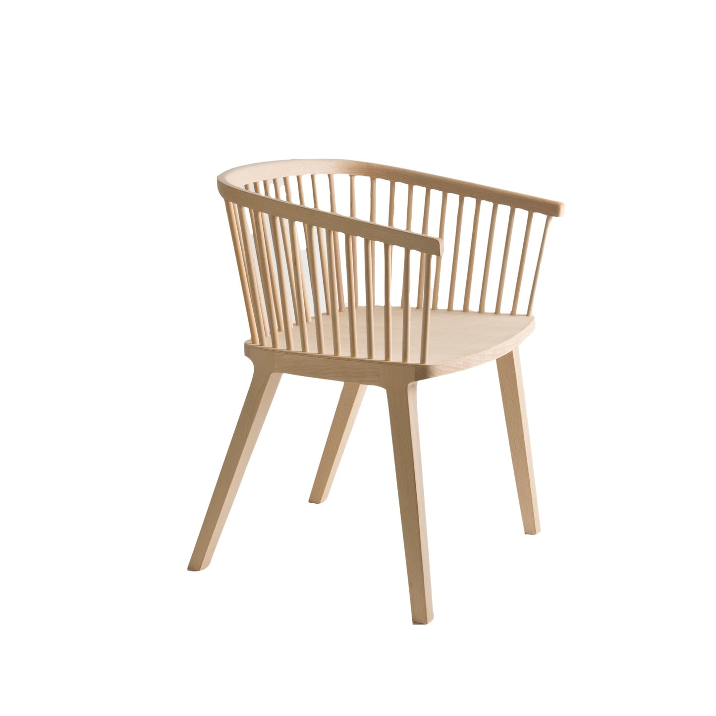 Colé Italia Secreto Dining Chair – Windsor-Inspired Beechwood Seat – Contemporary Designer Furniture