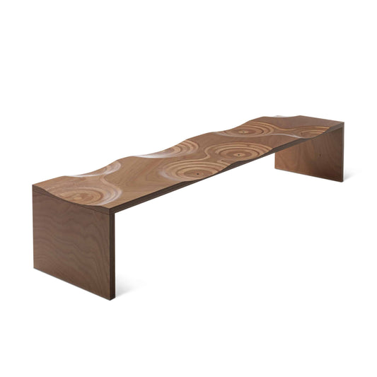 Luxury RIPPLES Wooden Bench Modern Italian Style for Villa