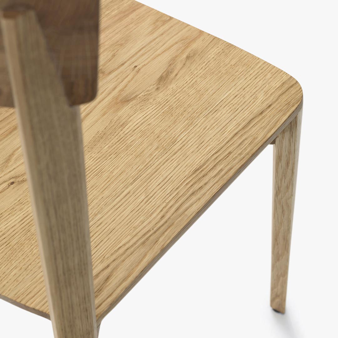 Mia Wood Dining Chair – Minimalist Solid Timber Seat by Riva 1920