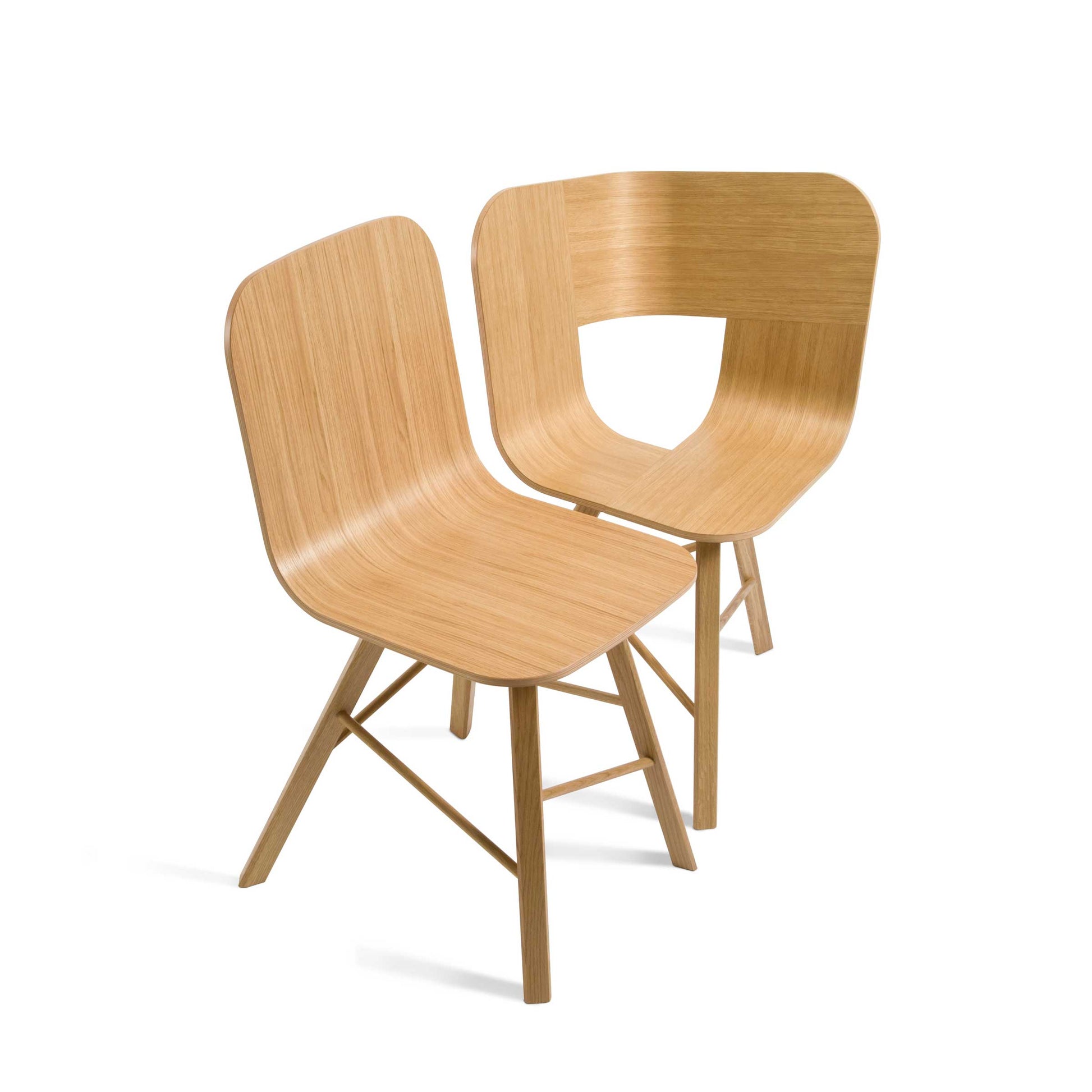 Tria Wood Dining Chair – Sculptural Three-Leg Oak Design by Colé Italia