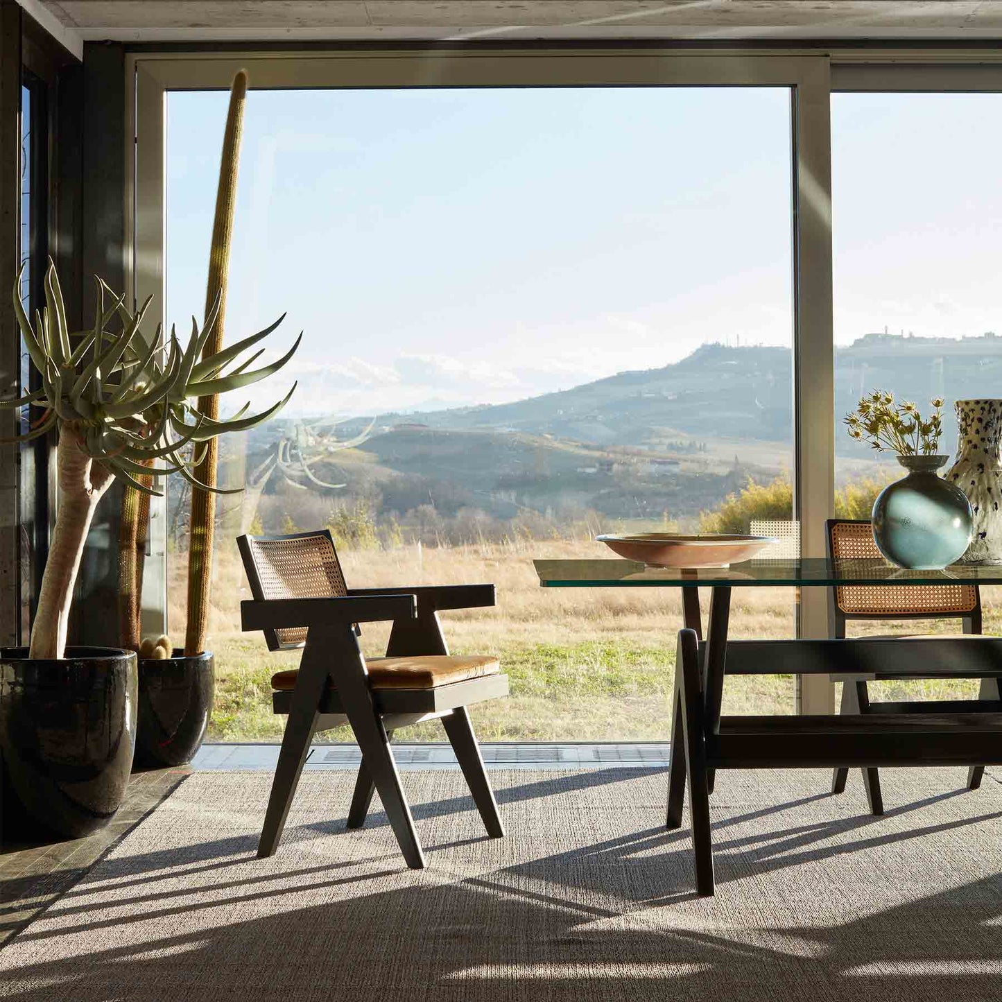 Capitol Complex Armchair – Vienna Straw and Wood Cassina Designer Piece