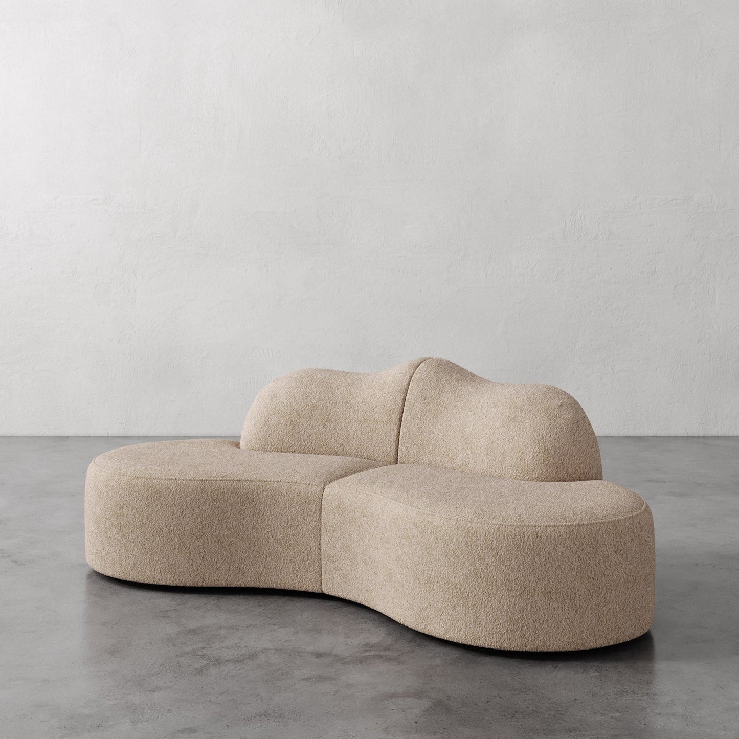Luxury Modern Serpentine Sectional Sofa European Style for Villa