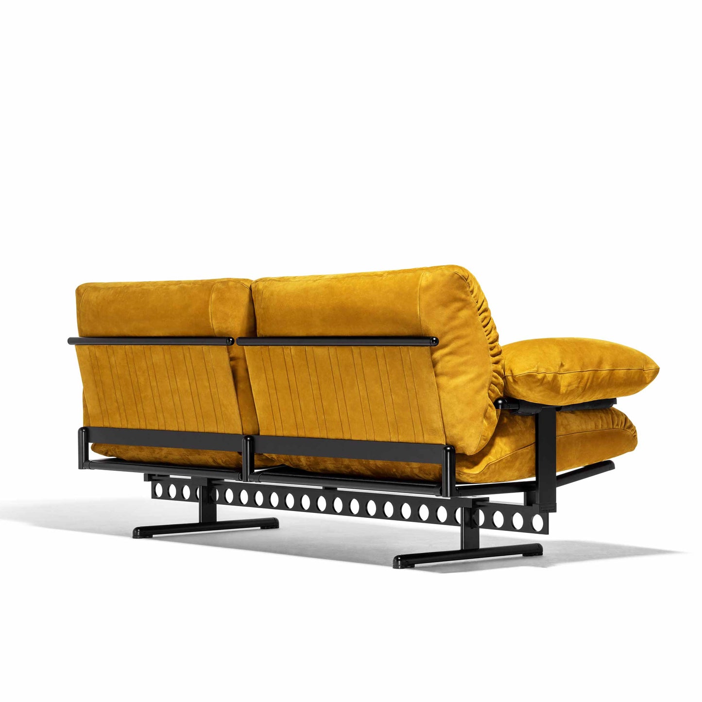 Leather Sofa 80in – Minimalist Steel Base by Poltrona Frau