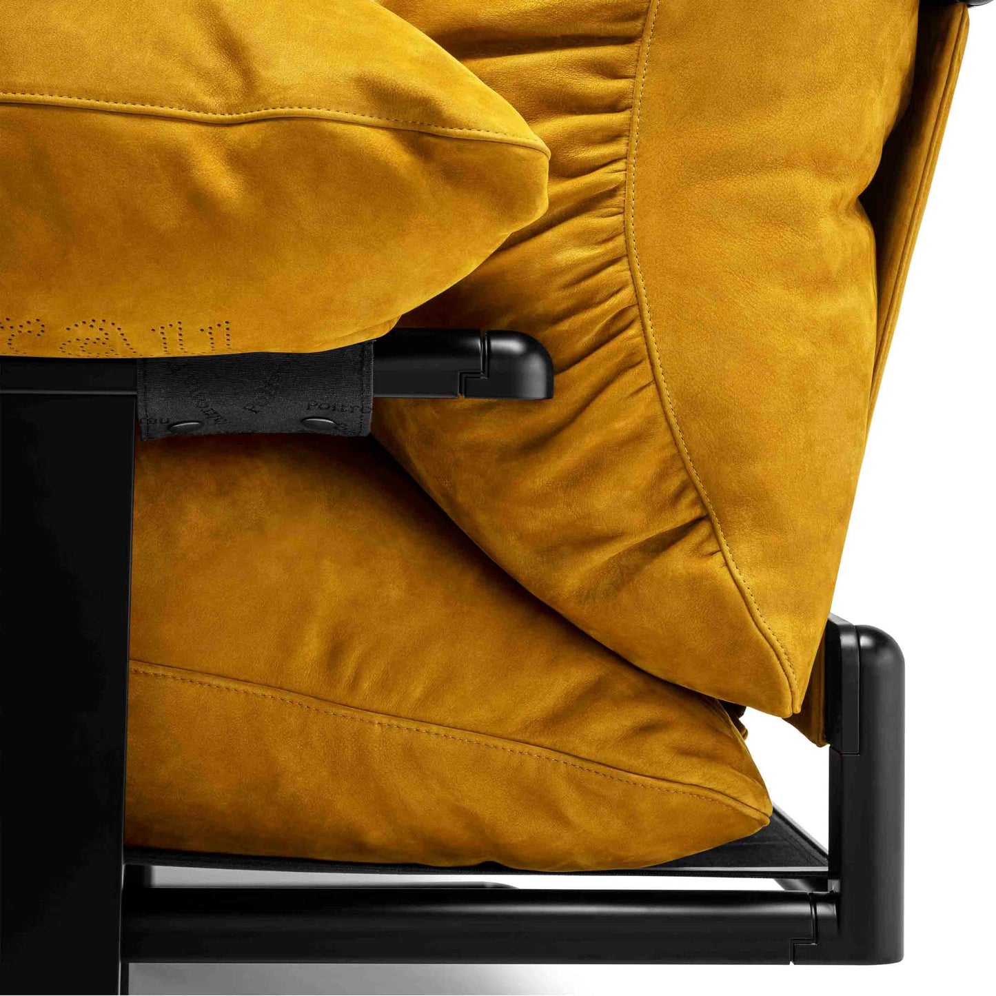 Leather Sofa 80in – Minimalist Steel Base by Poltrona Frau