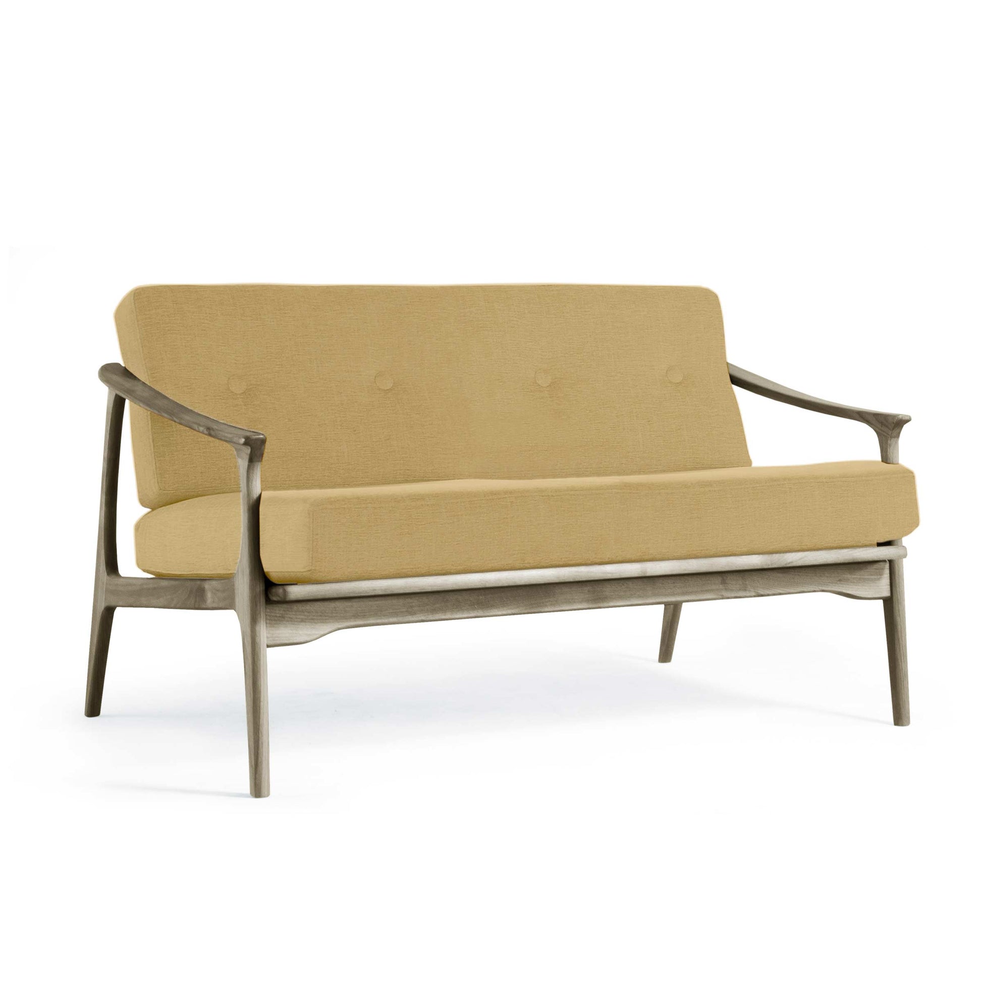 Quiete Two-Seater Sofa by Dale Italia – Walnut Wood Designer Furniture