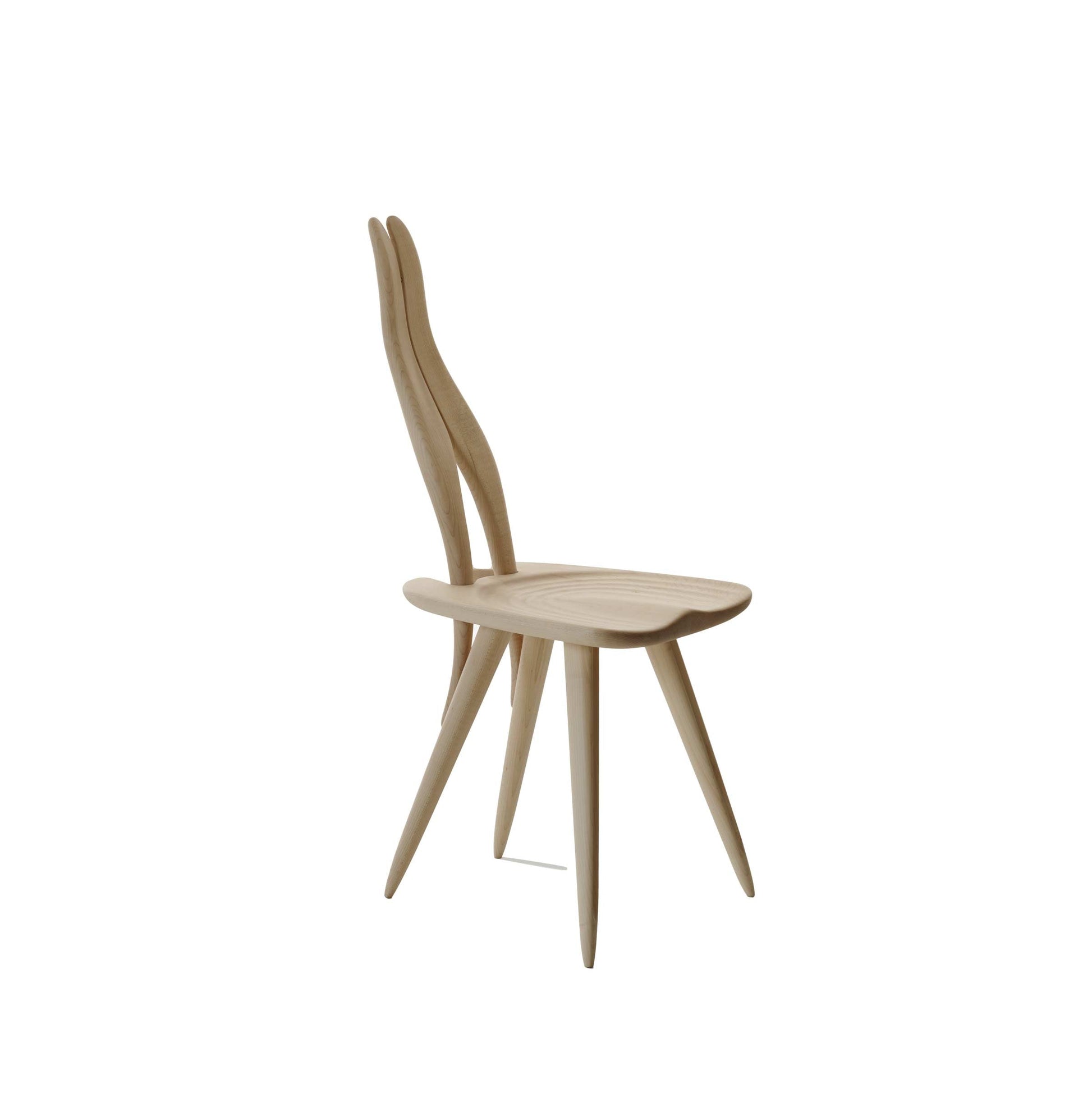 Fenis Dining Chair – Sculptural Solid Maple Wood – Carlo Mollino for Zanotta