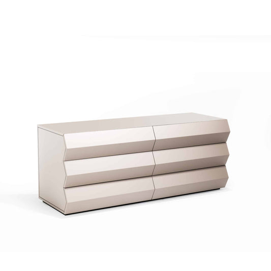 Luxury Geometric Lacquered Chest of Drawers Modern Italian Style for Villa