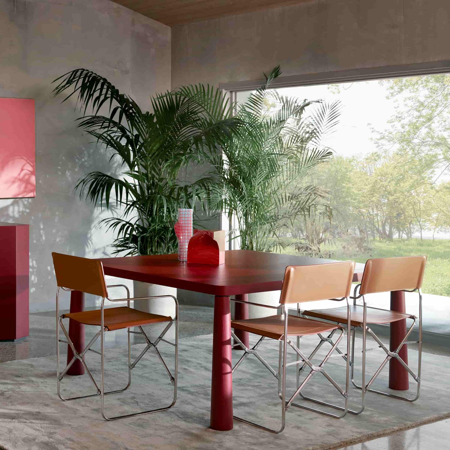 Italian Designer Dining Table – Honeycomb Wood Top with Aluminium Core