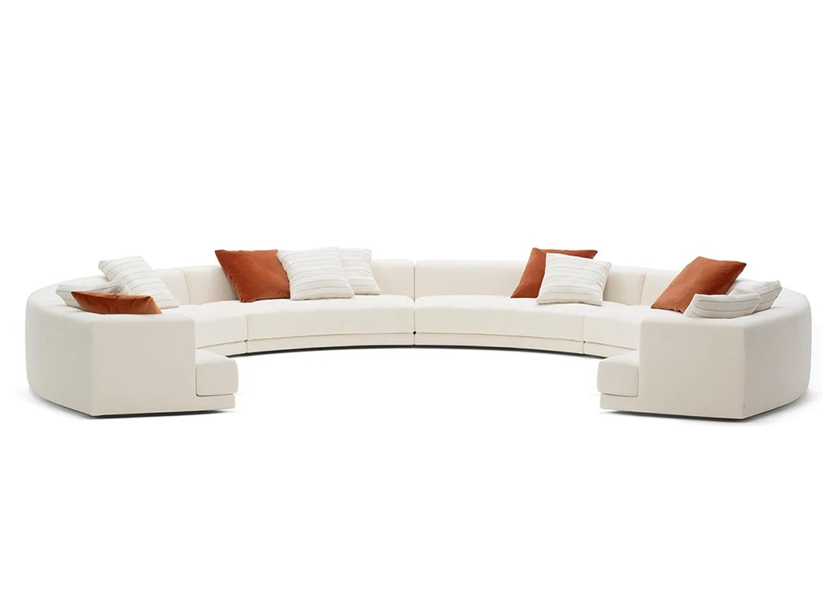 Luxury Alberese XL Modular Curved Sofa Modern Italian Style for Villa