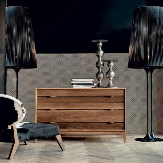 Luxury Walnut Wood Chest of Drawers Modern Italian Style for Villa