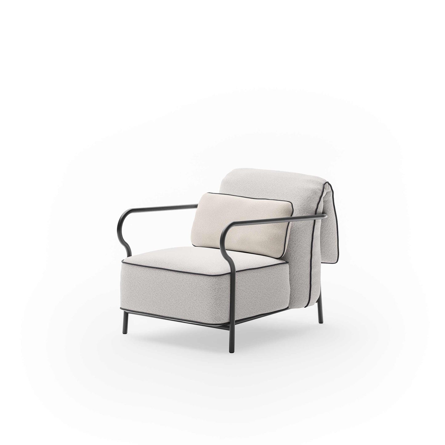 Luxury Modern Minimalist Outdoor Armchair Italian Style for Villa