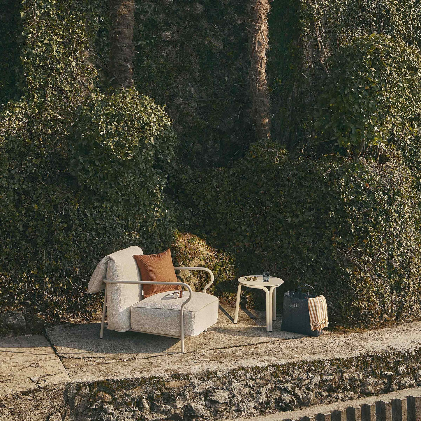 Luxury Modern Minimalist Outdoor Armchair Italian Style for Villa
