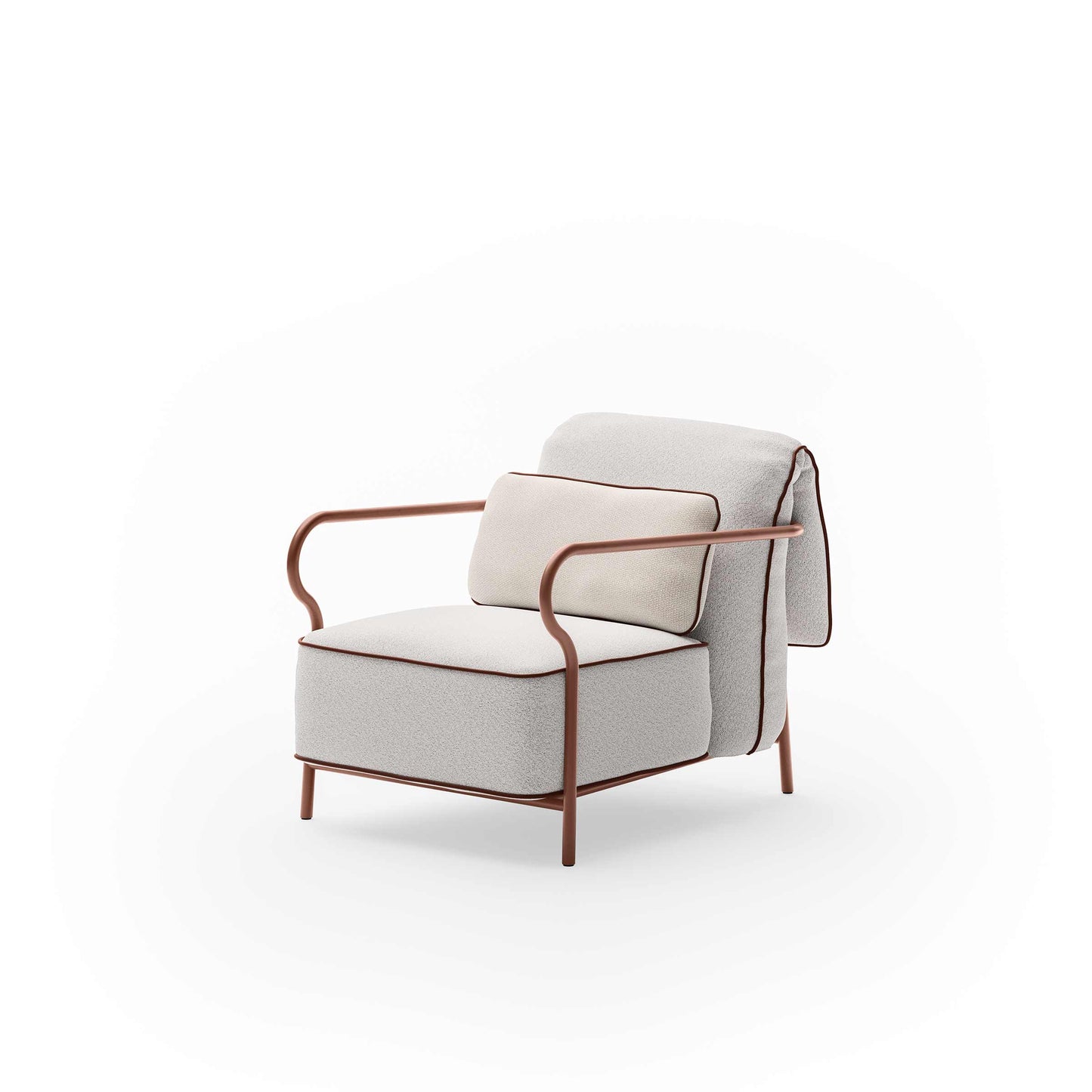 Luxury Modern Minimalist Outdoor Armchair Italian Style for Villa