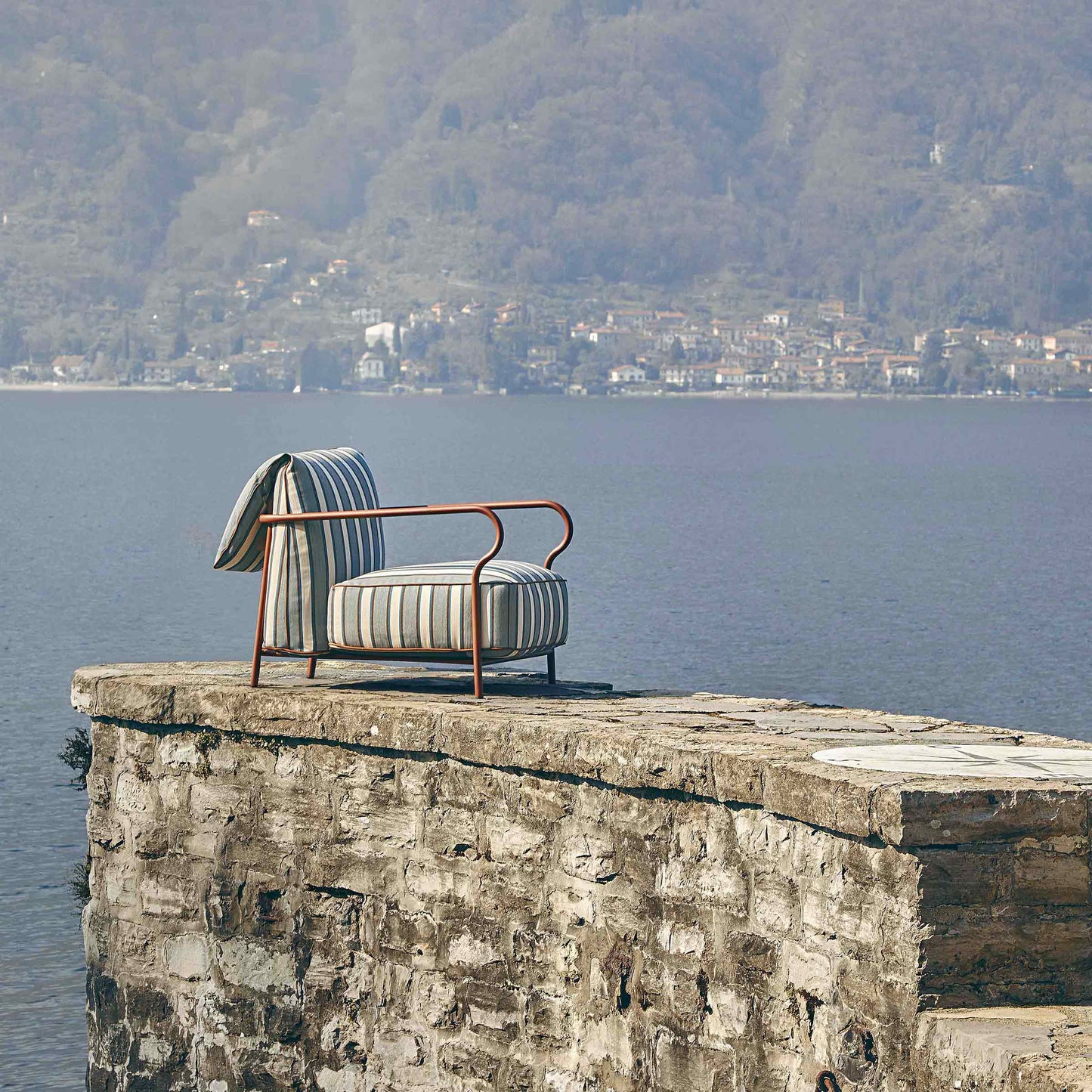Luxury Modern Minimalist Outdoor Armchair Italian Style for Villa