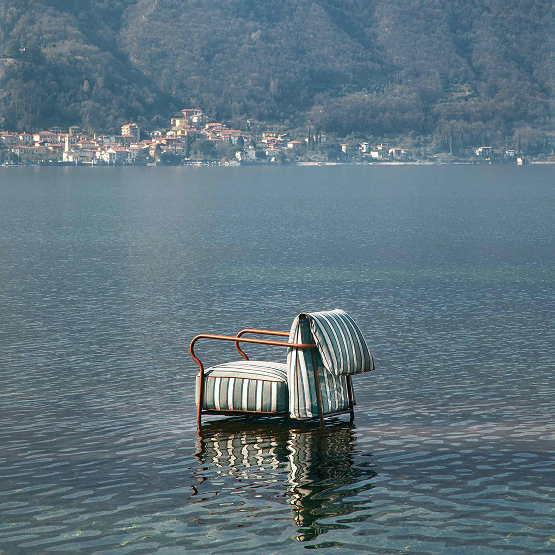 Luxury Modern Minimalist Outdoor Armchair Italian Style for Villa