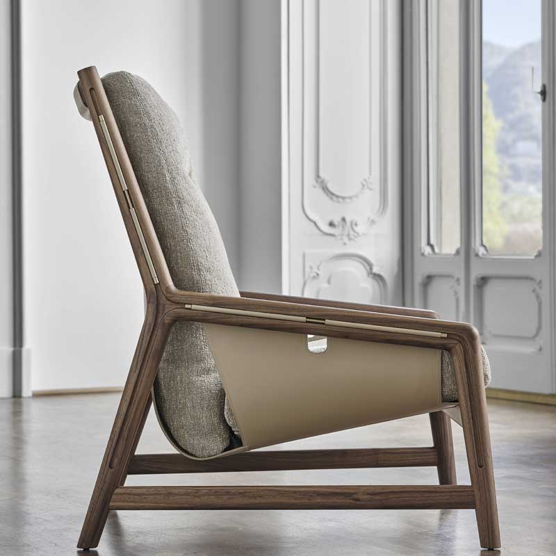 Luxury Bice Lounge Armchair Modern Italian Style for Villa