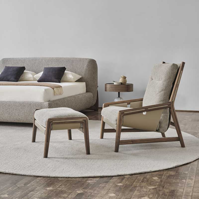 Luxury Bice Lounge Armchair Modern Italian Style for Villa