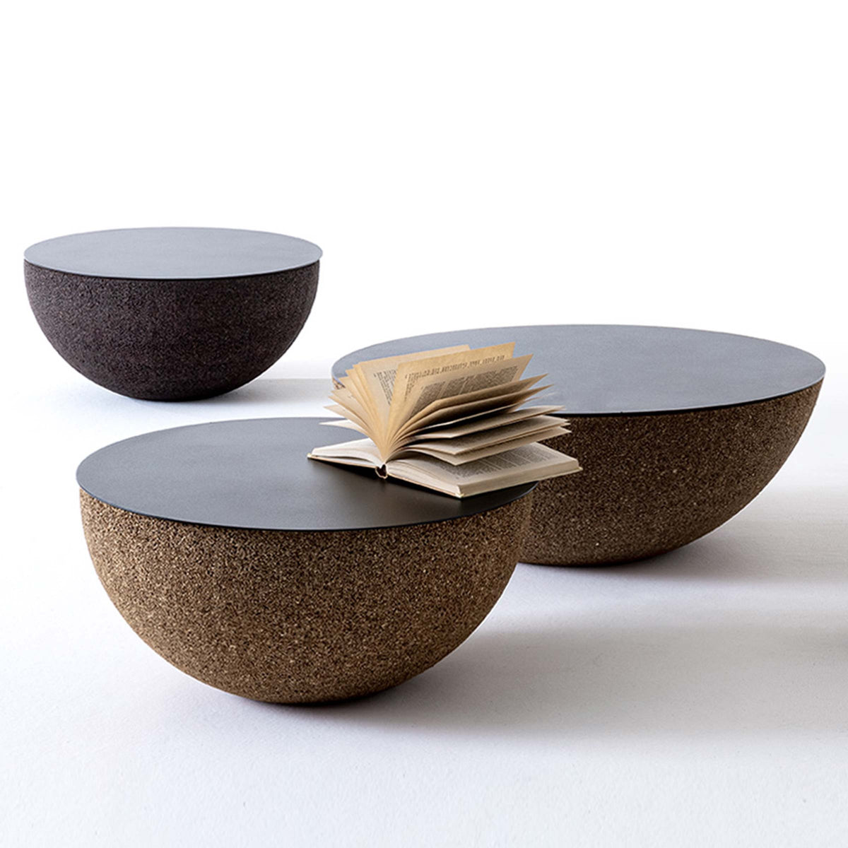 Luxury Round Recycled Cork Metal Coffee Table Modern Italian Style for Villa