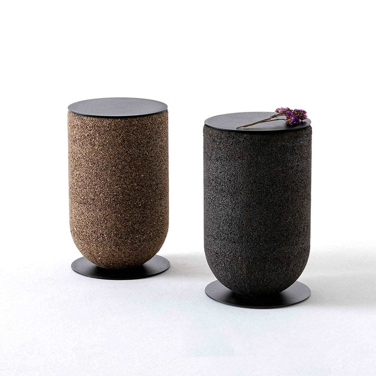 Luxury MARI 40 Cork Side Table Modern Italian Style for Villa