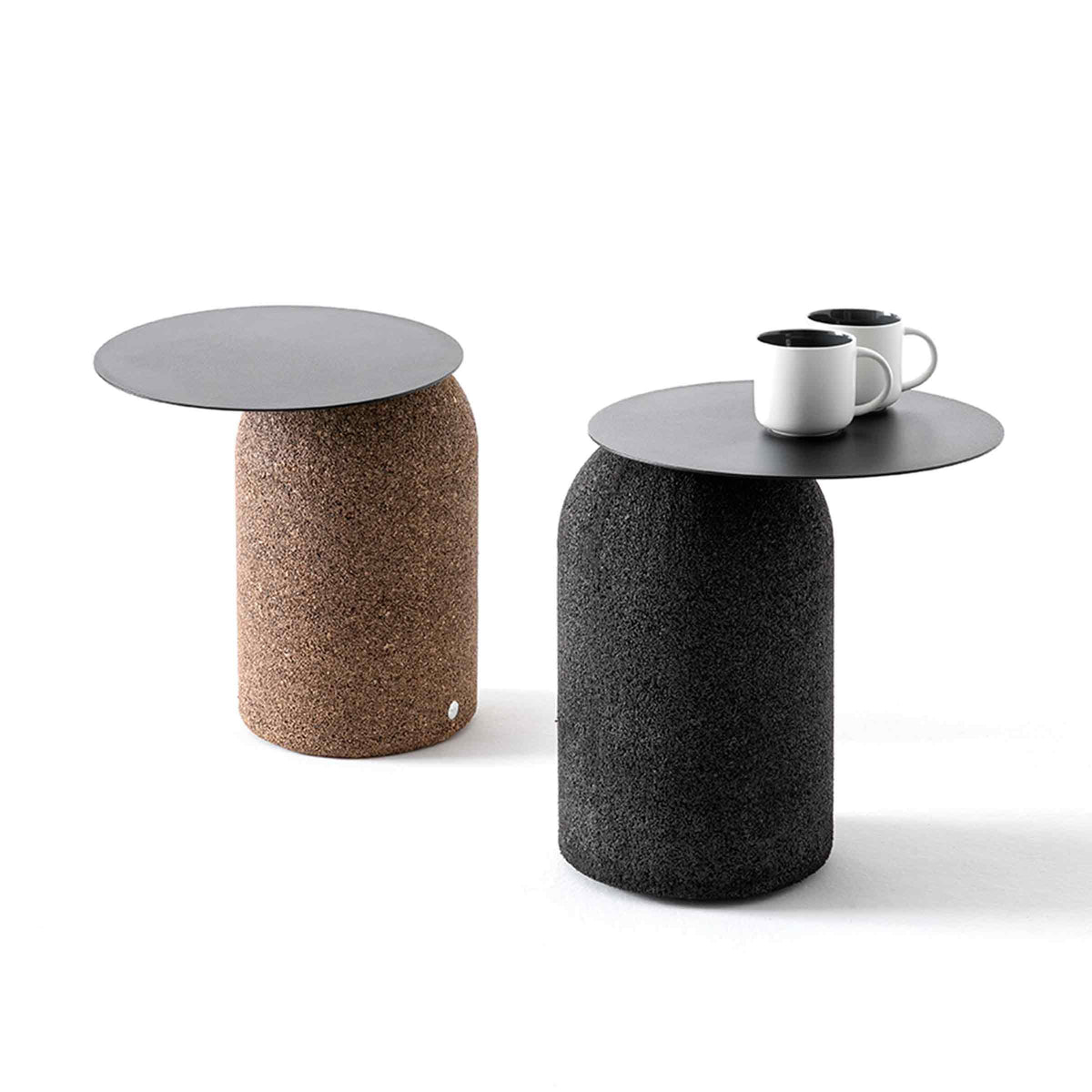 Luxury MORO Cork Metal Side Table Modern Italian Style for Villa