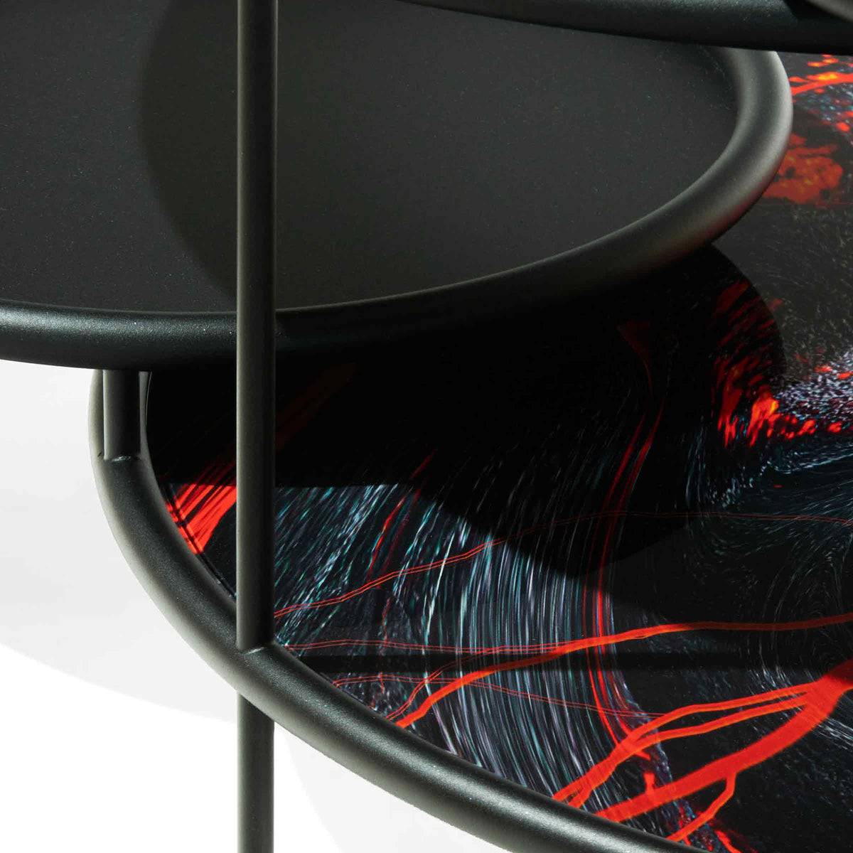 Luxury SANGAKU Glass Coffee Table Modern Italian Style for Villa