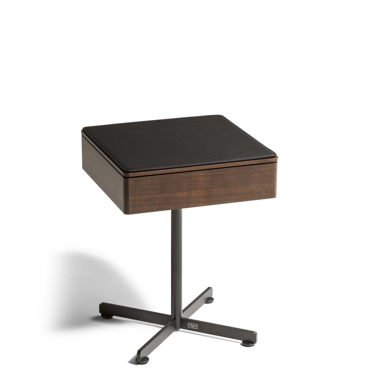 Luxury BOB Leather Wood Side Table Modern Italian Style for Villa