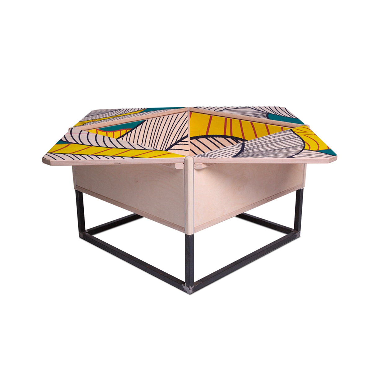 Luxury PETALO MAXI Wood Coffee Table Modern Italian Style for Villa