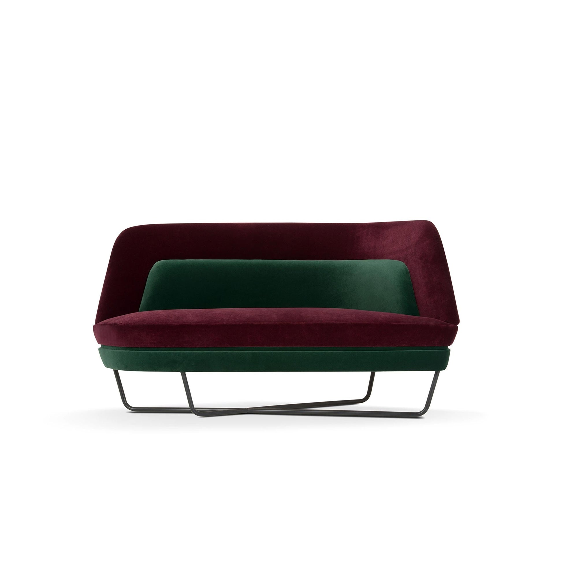 Bixib Two-Seater Sofa – Geometric Fabric Design by Luca Alessandrini
