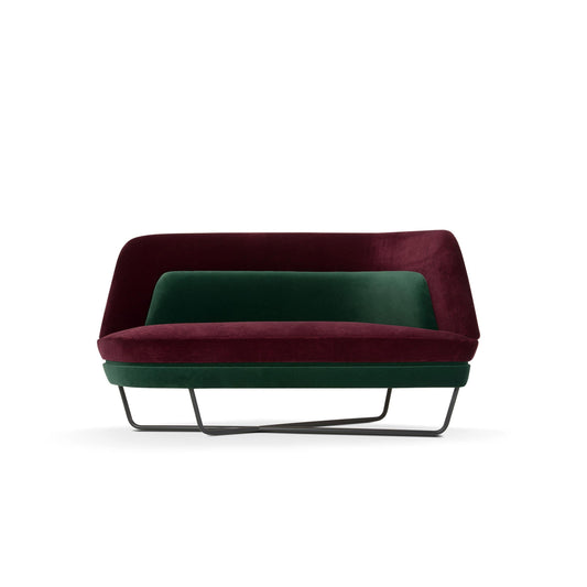 Bixib Two-Seater Sofa – Geometric Fabric Design by Luca Alessandrini