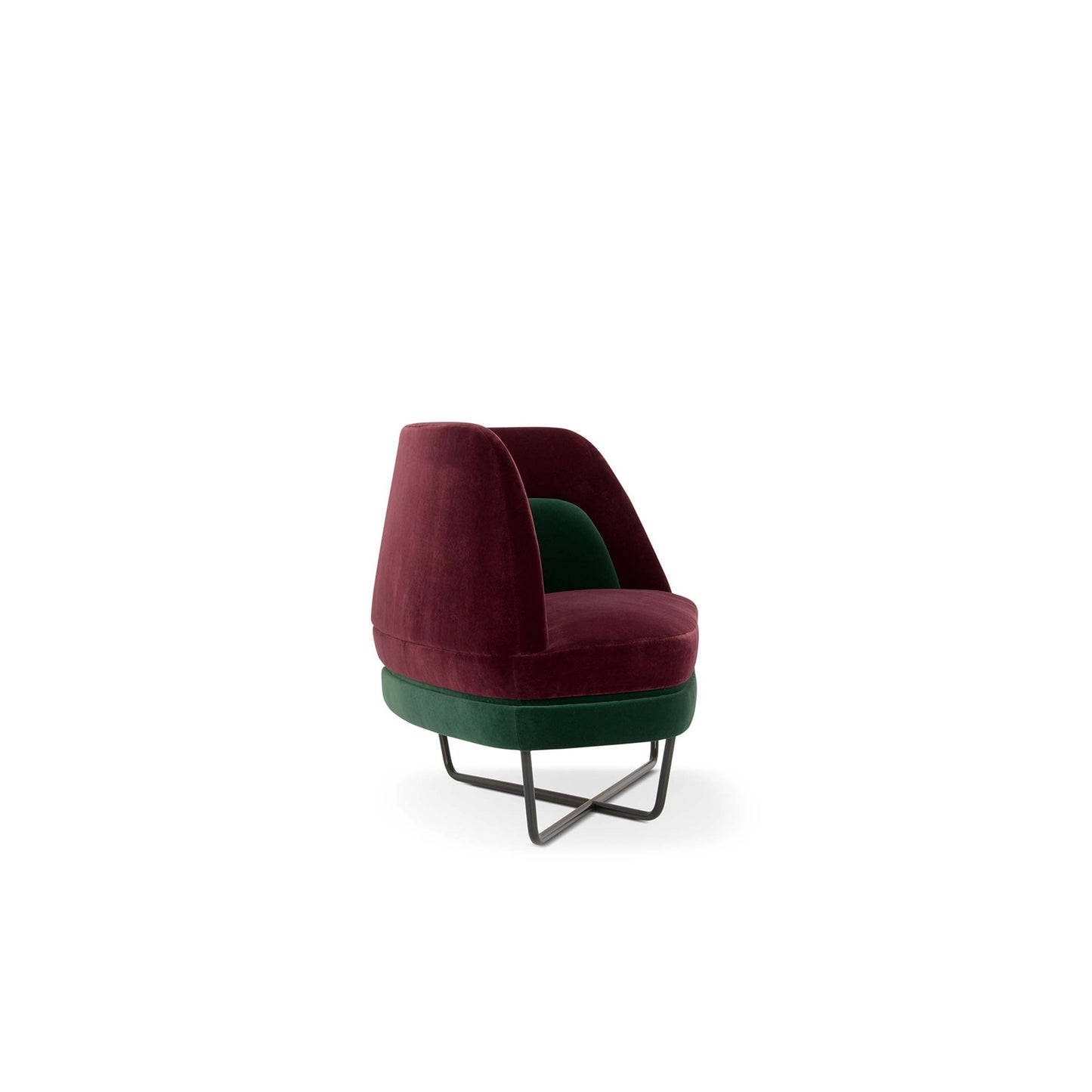 Bixib Two-Seater Sofa – Geometric Fabric Design by Luca Alessandrini