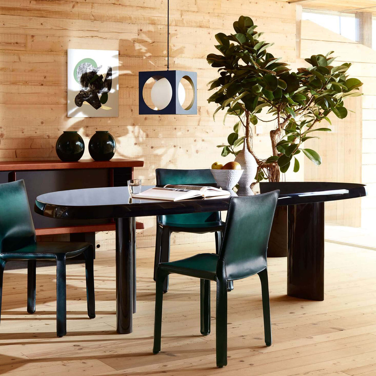 Luxury CAB 412 Leather Dining Chair Modern Italian Style for Villa