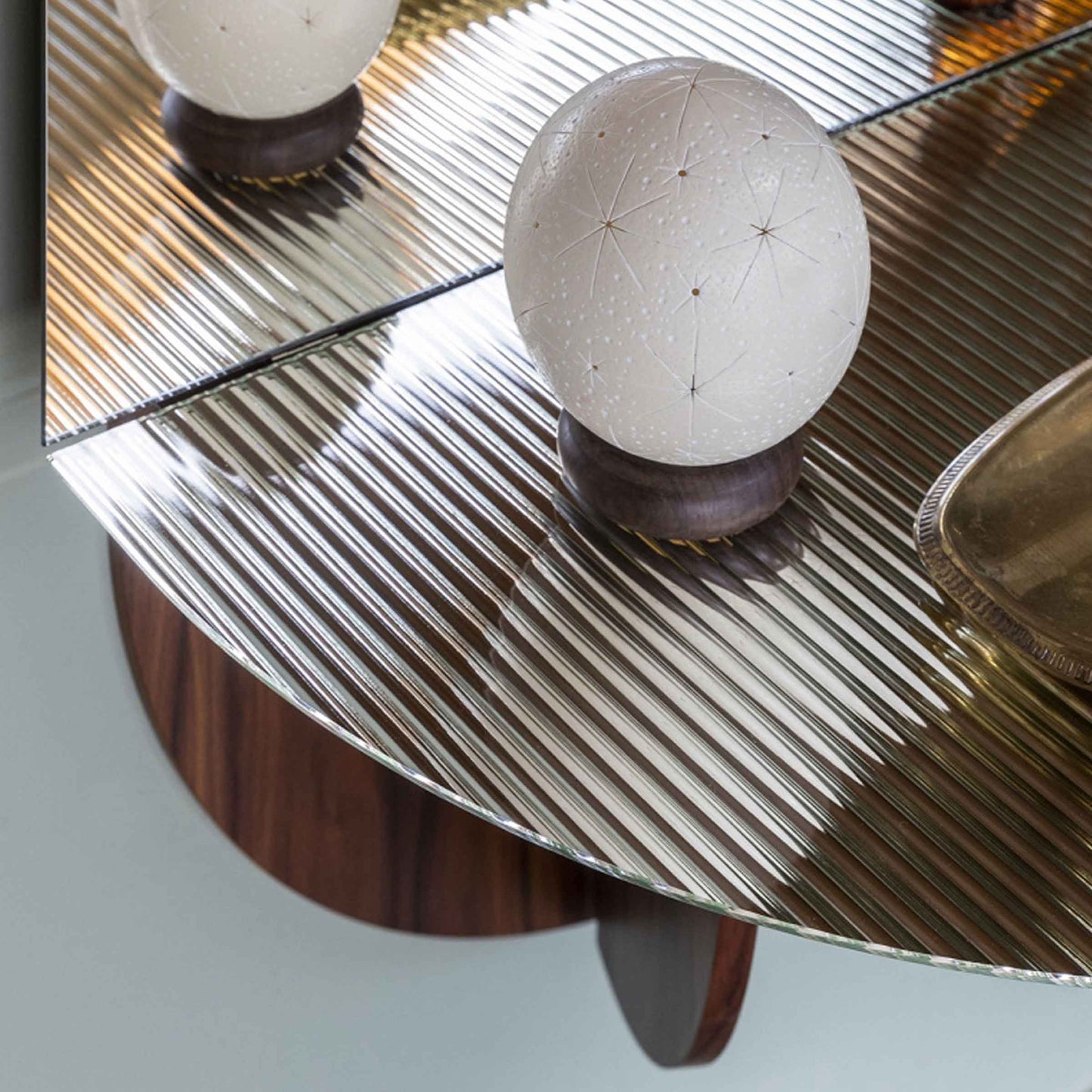 Brame Console Wall Mirror – Italian Designer Santos Rosewood Piece by Mogg