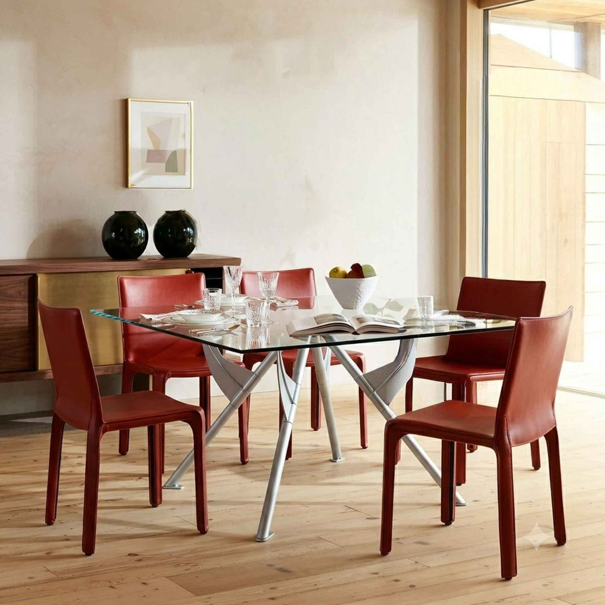 Luxury CAB 412 Leather Dining Chair Modern Italian Style for Villa