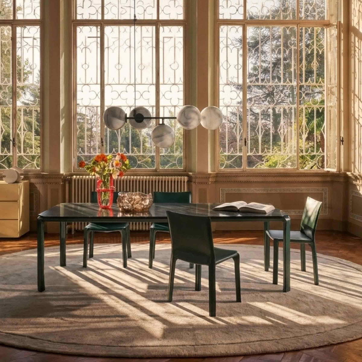 Luxury CAB 412 Leather Dining Chair Modern Italian Style for Villa