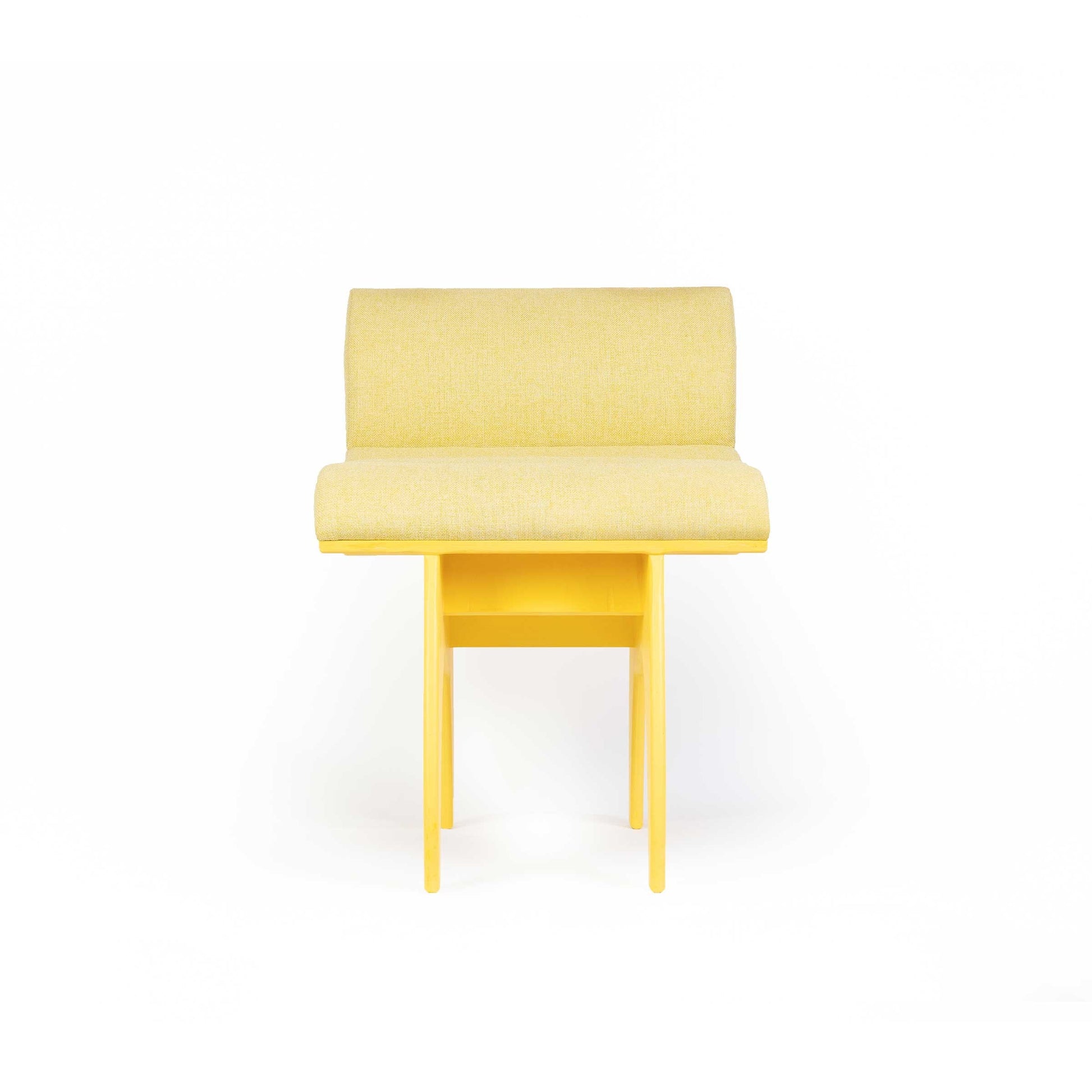 Dining Chair Calder Yellow – Sculptural Wood Statement Piece by Jules Régis