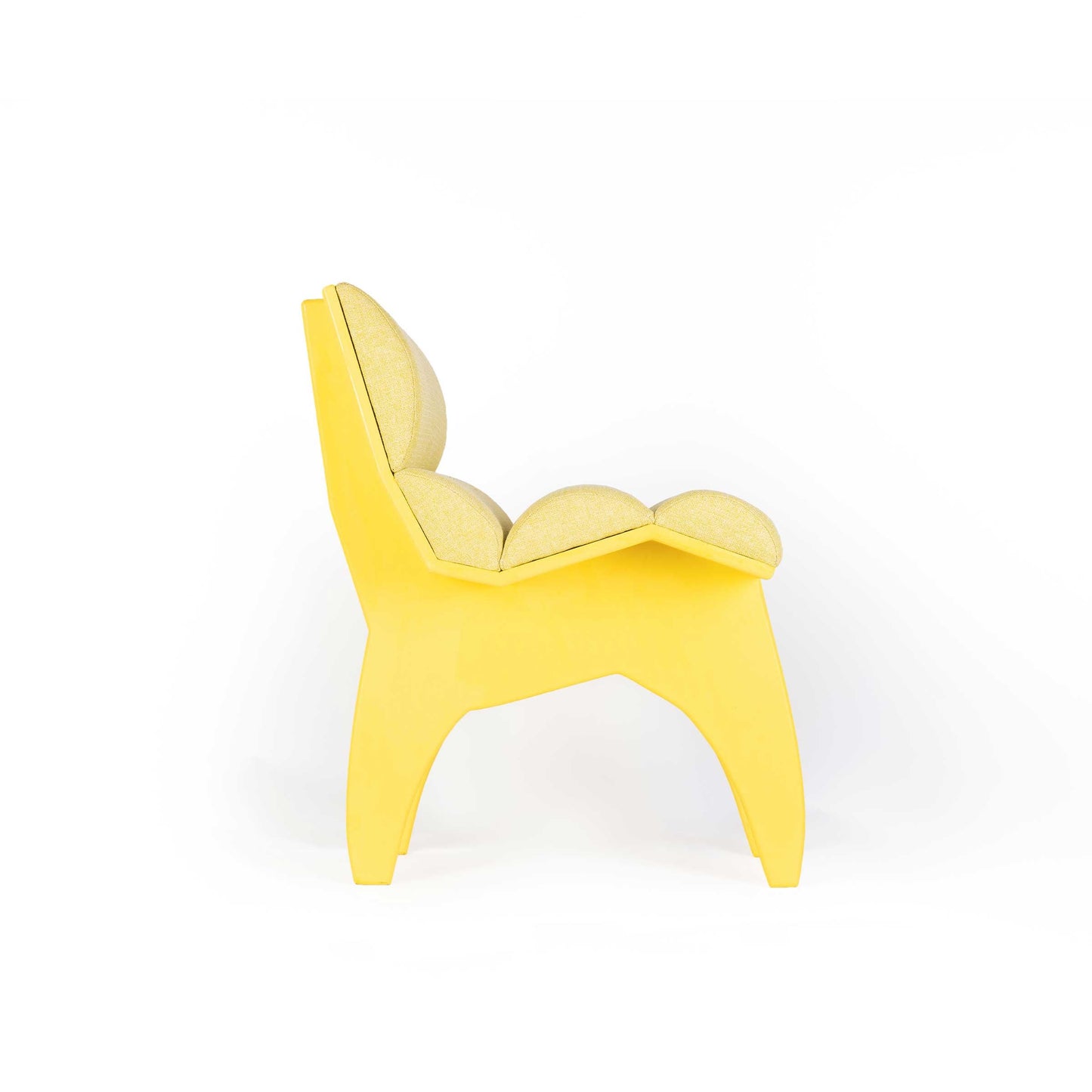Dining Chair Calder Yellow – Sculptural Wood Statement Piece by Jules Régis