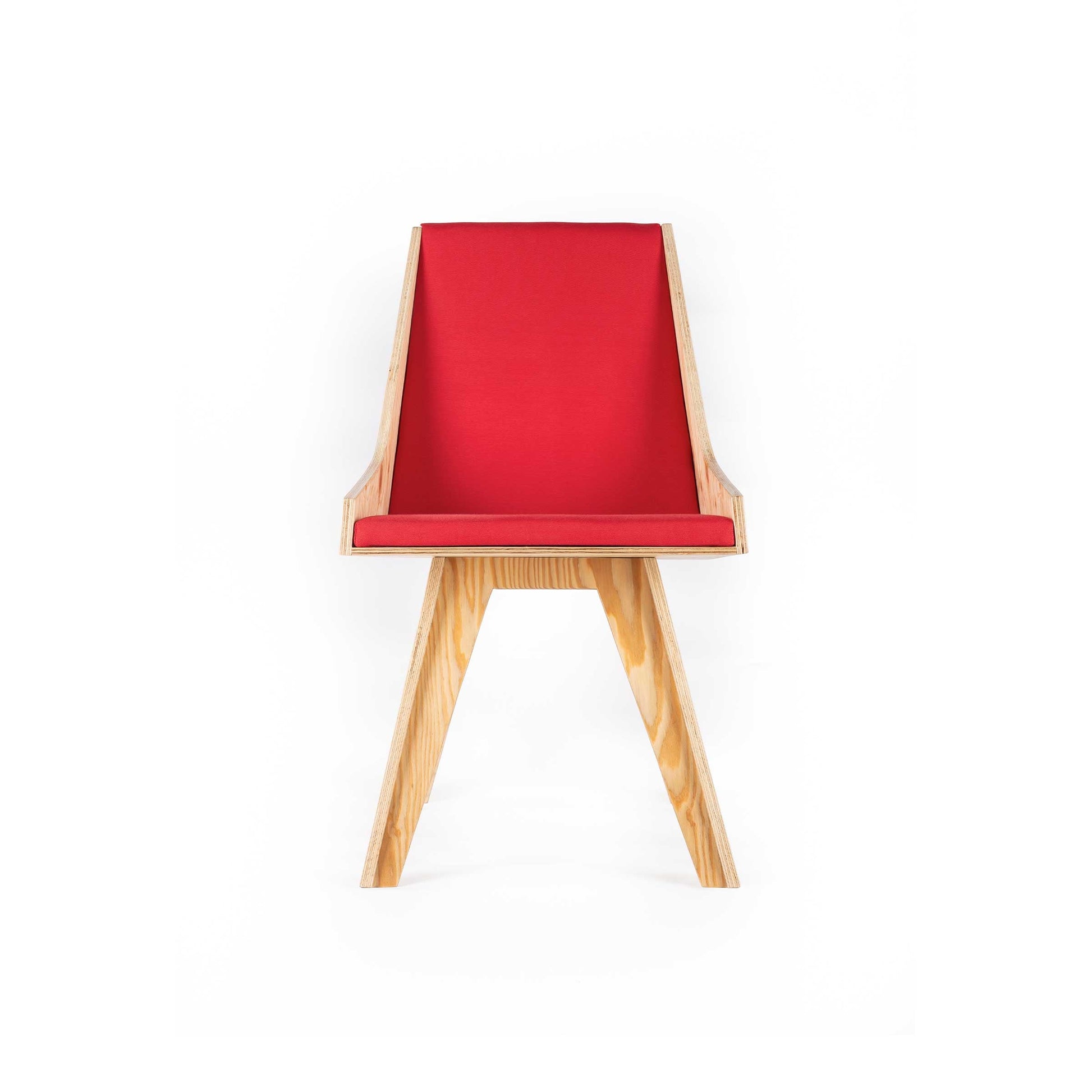 Luxury CARDILLO RED Wooden Dining Chair Modern Italian Style for Villa