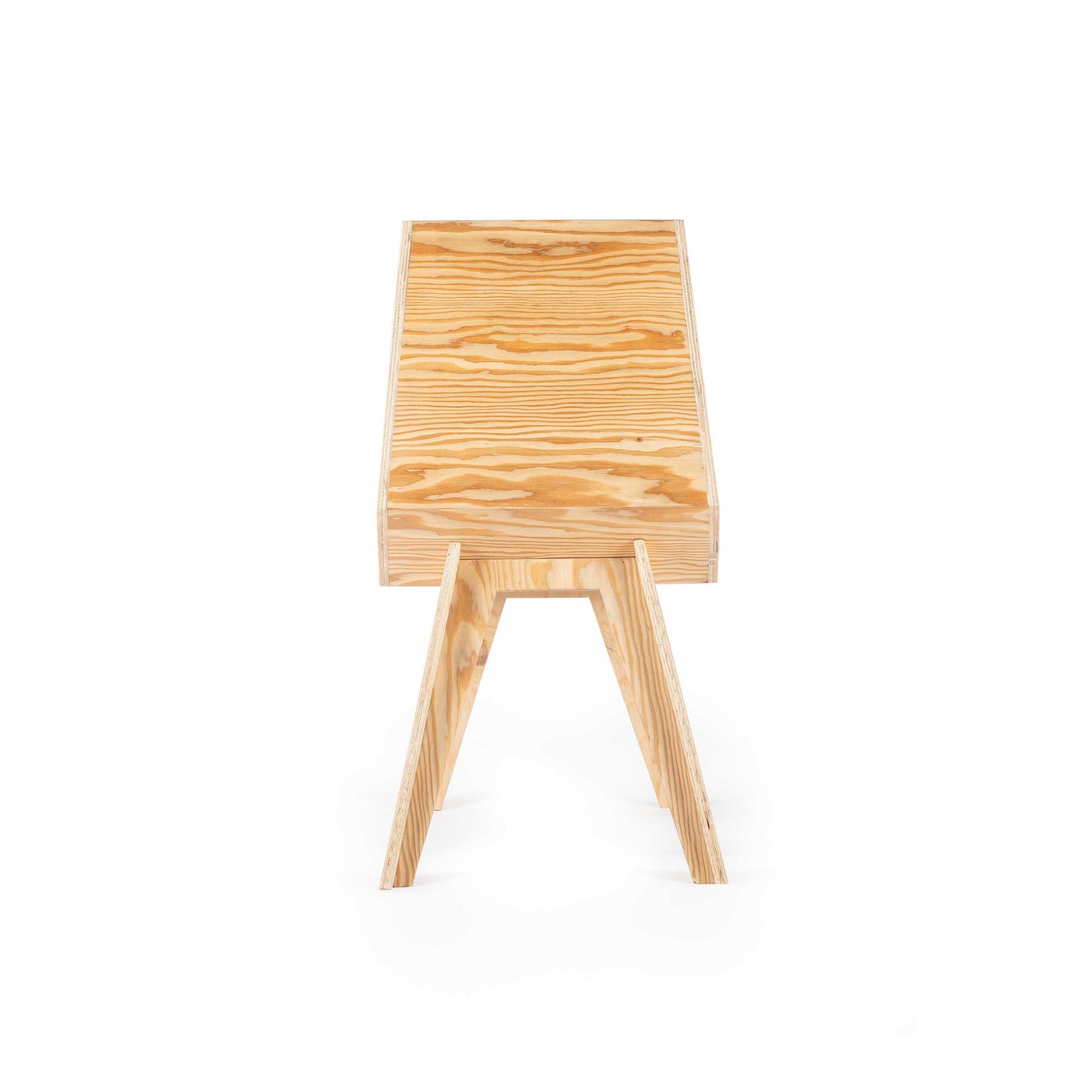 Cardillo Red Dining Chair – Brutalist CLT & Red Fabric by Jules Régis | CAR-RED-25