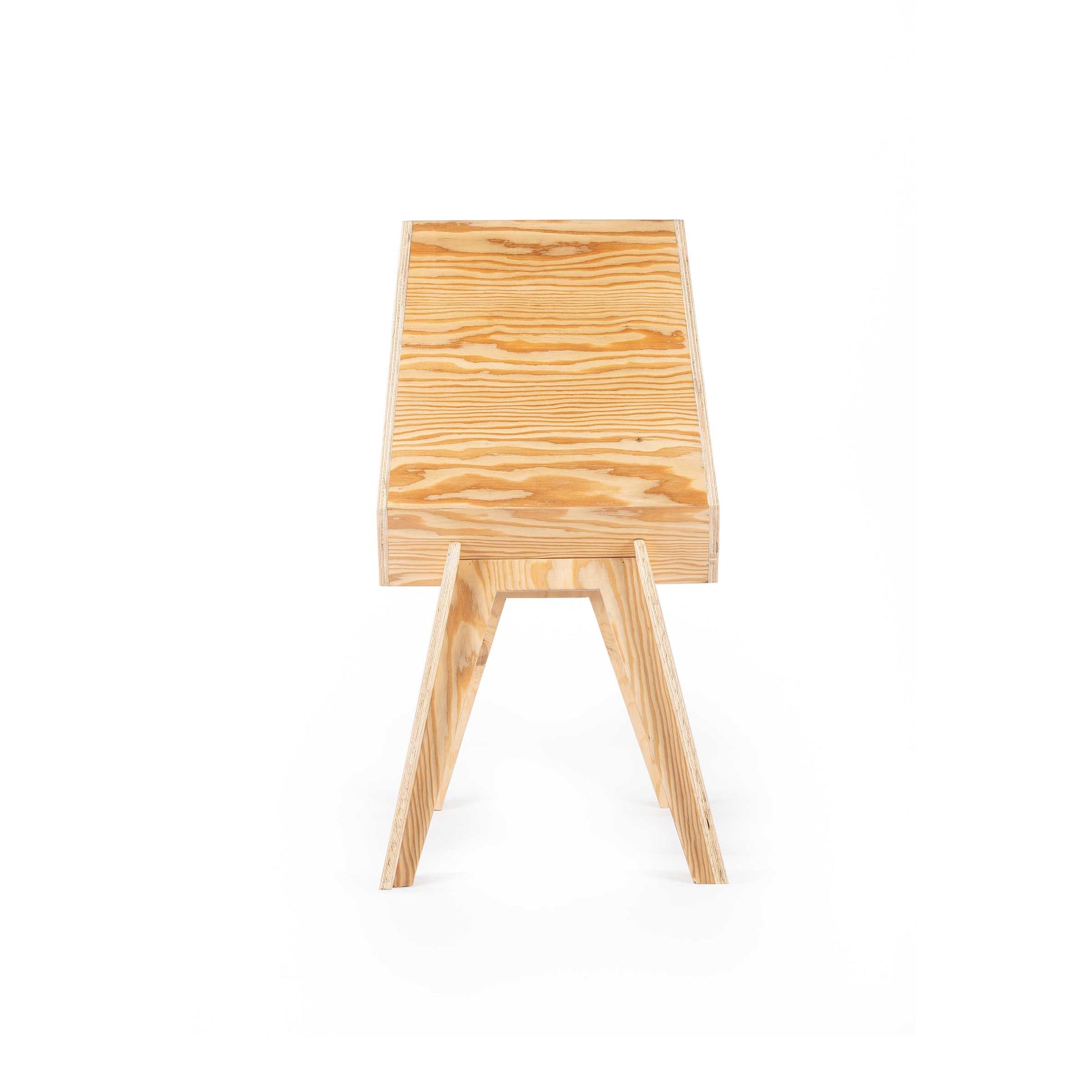 Cardillo Red Dining Chair – Brutalist CLT & Red Fabric by Jules Régis | CAR-RED-25