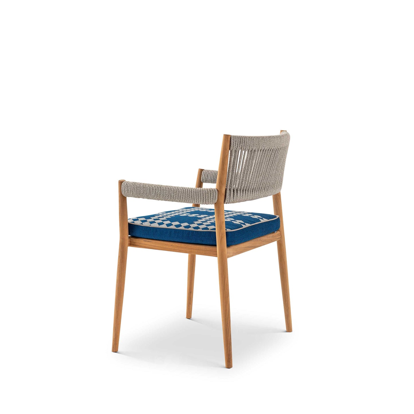 Dine Out Outdoor Armchair – Stackable Teak and Rope Designer Chair by Cassina