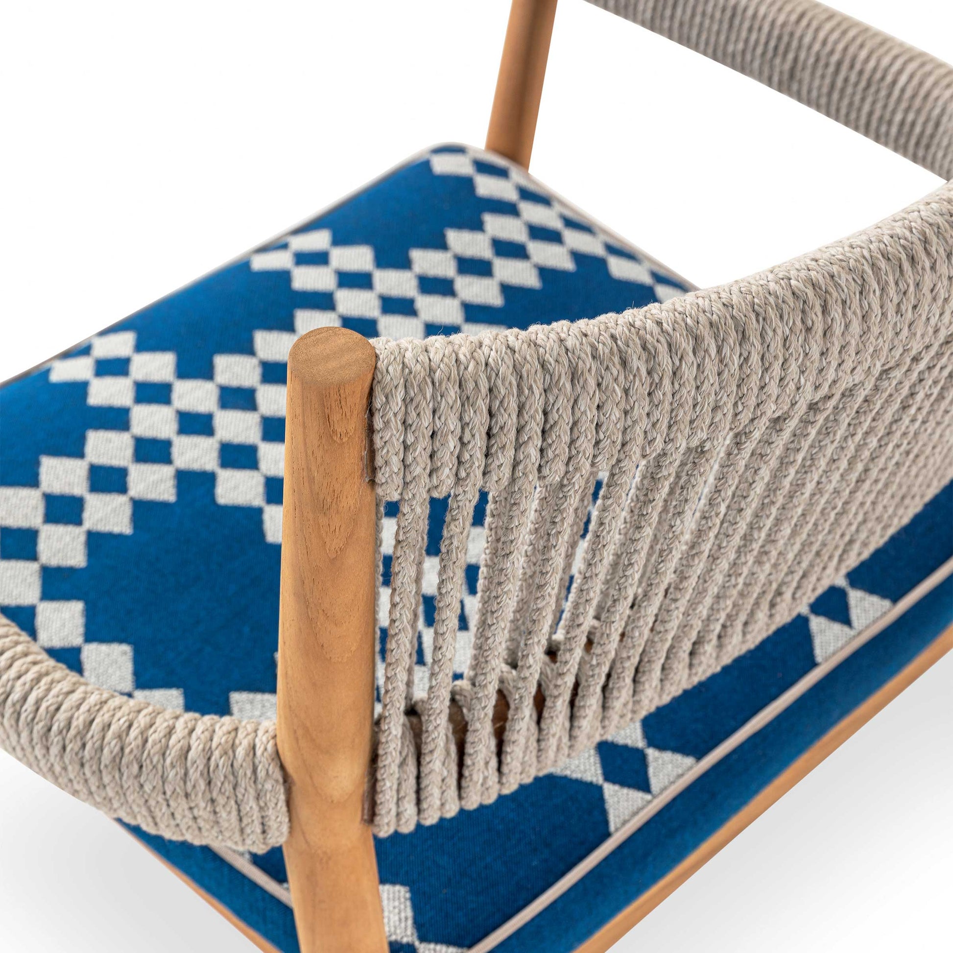 Dine Out Outdoor Armchair – Stackable Teak and Rope Designer Chair by Cassina