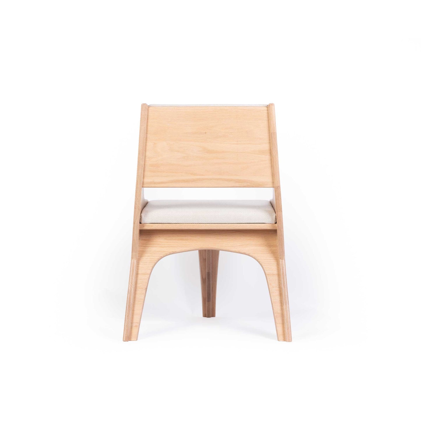 Dining Chair Sculptural Design Oak & Cream by Jules Régis – Contemporary Statement
