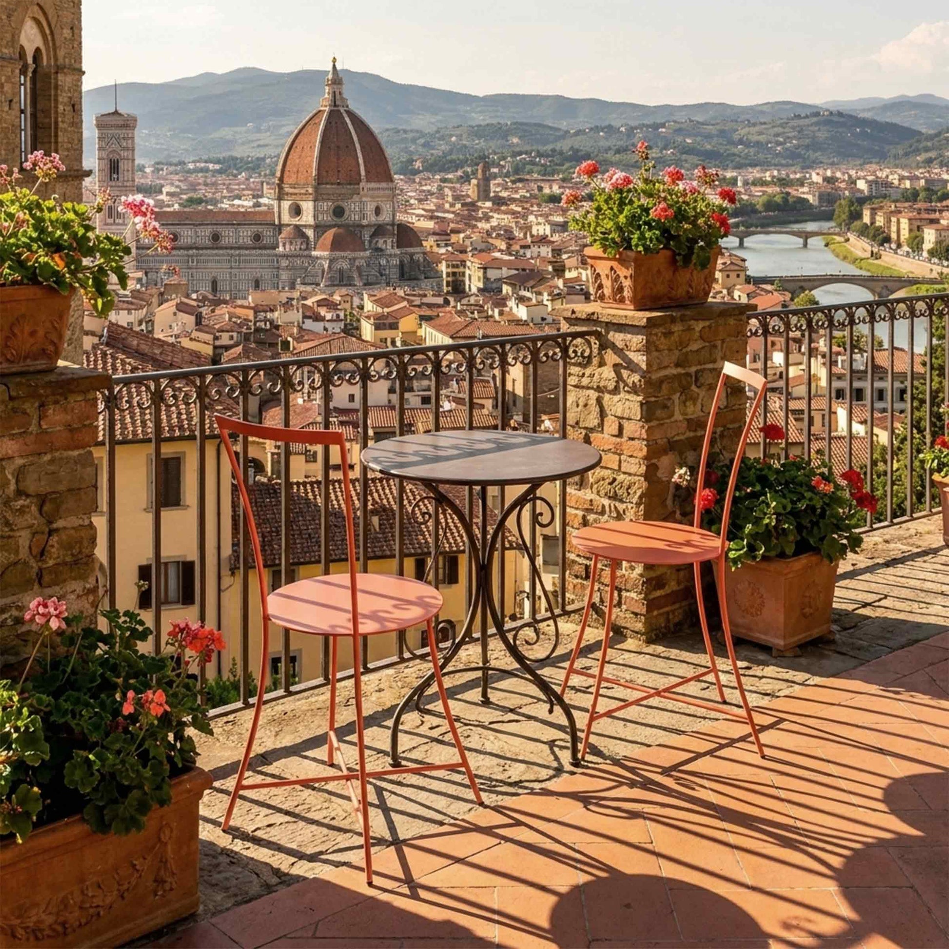 IRMA Stackable Steel Chair by Mario Scairato – Italian Designer Outdoor Seating
