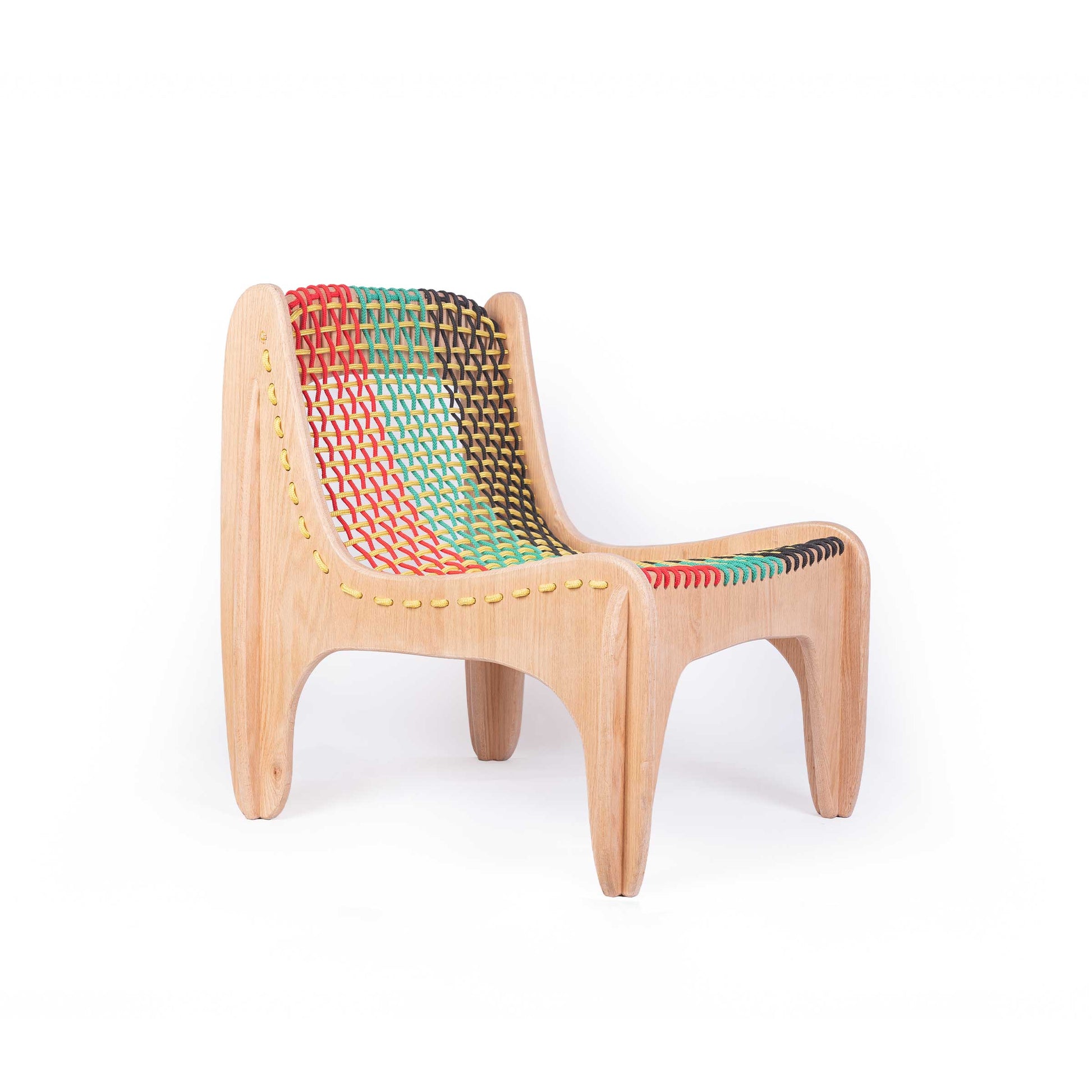 Spider Dining Chair – Graphic Rope Weave Oak by Jules Régis