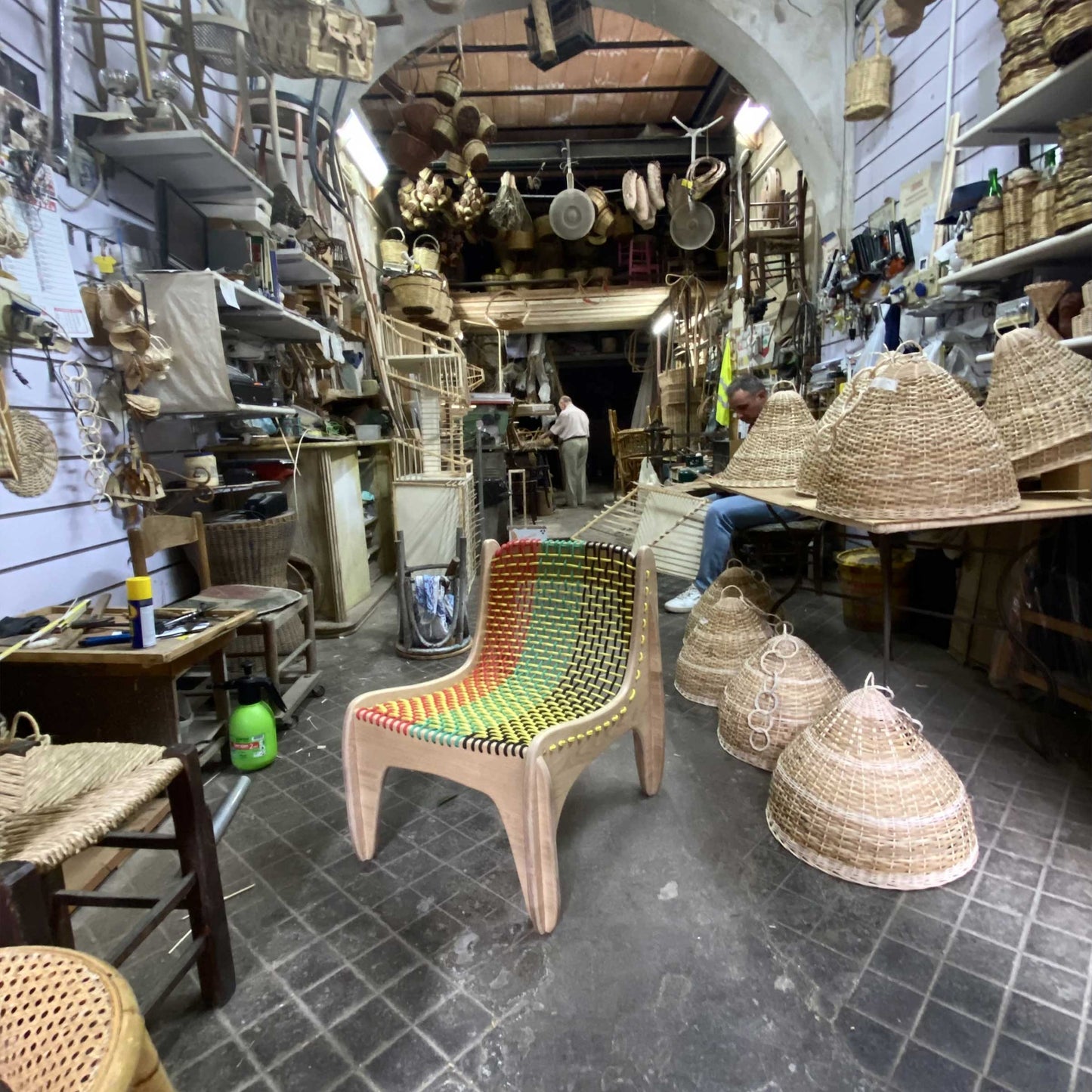 Spider Dining Chair – Graphic Rope Weave Oak by Jules Régis