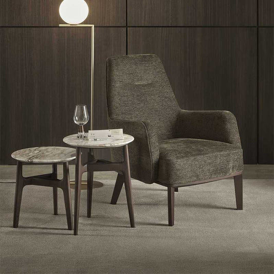 Luxury Clipper High Lounge Armchair Modern Italian Style for Villa
