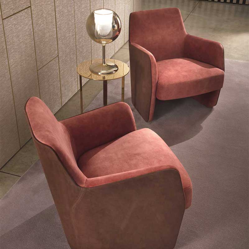 Luxury Clipper Low Lounge Armchair Modern Italian Style for Villa