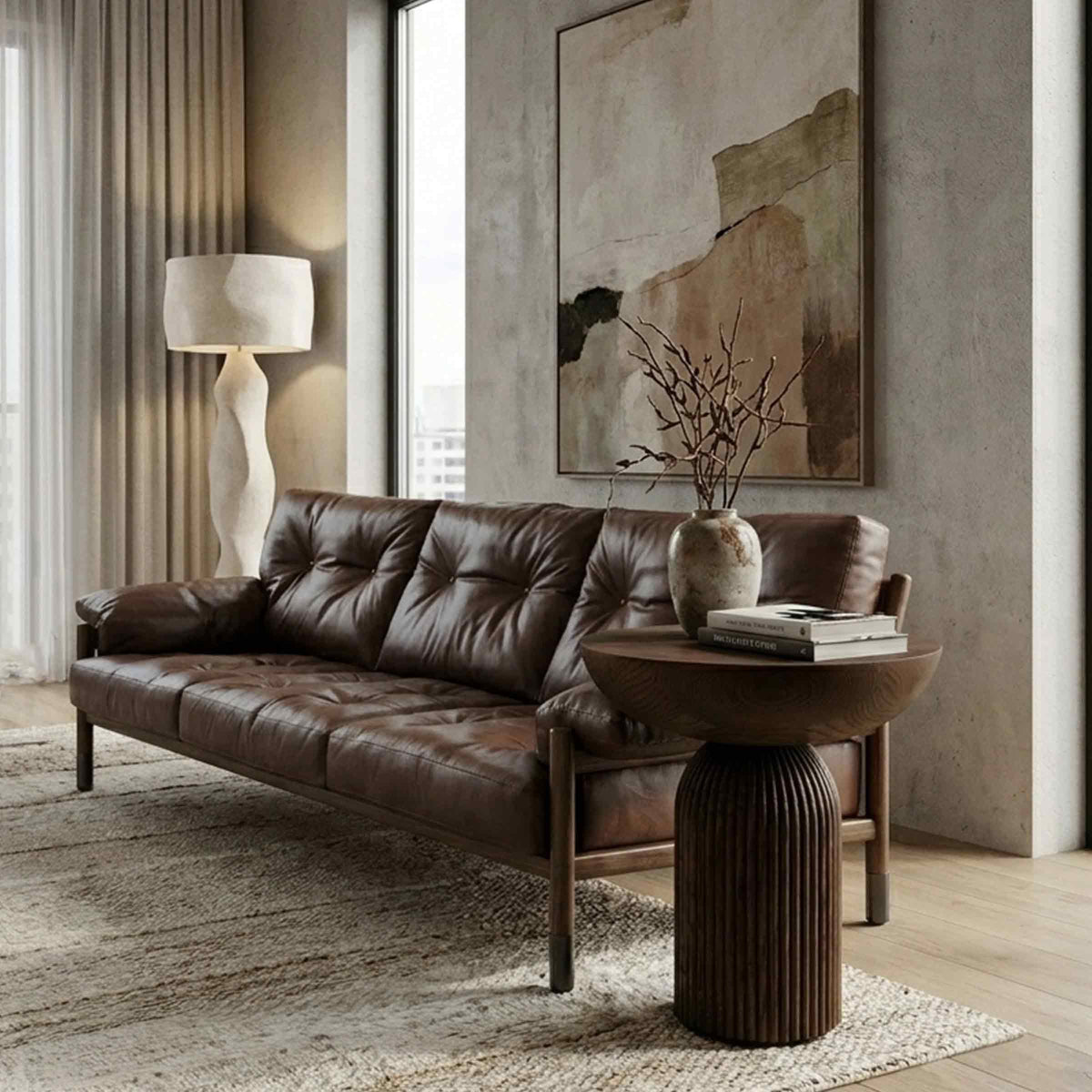 Luxury CONVESSO Ash Wood Coffee Table Modern Italian Style for Villa